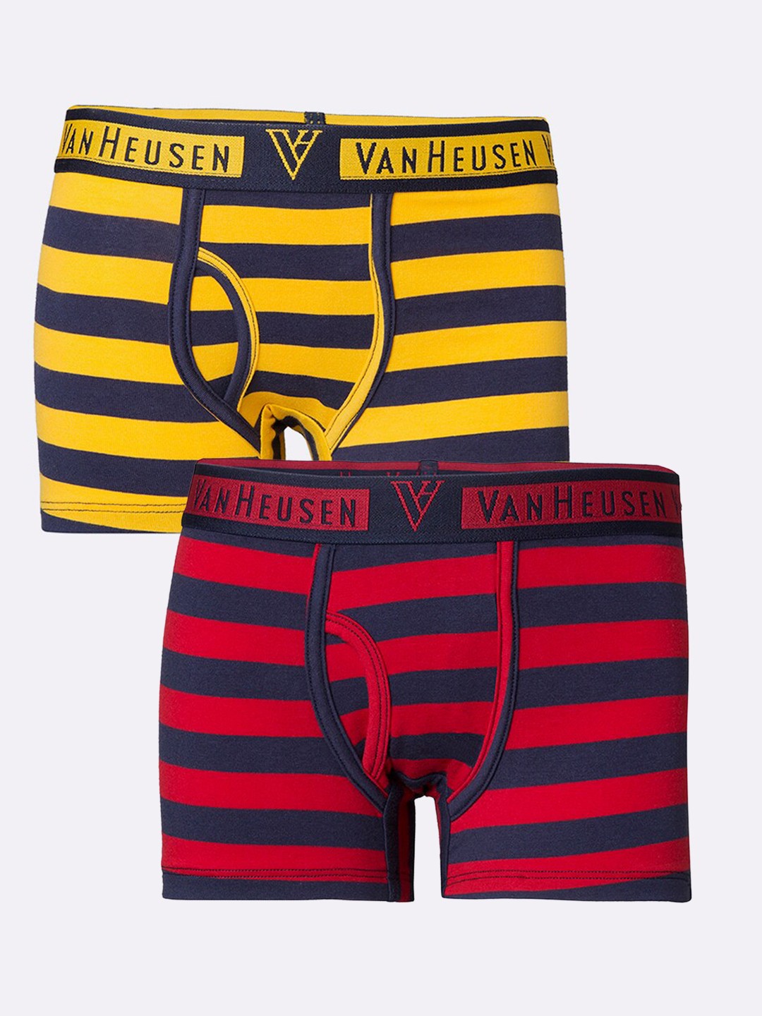 

Van Heusen Boys Pack of 2 Striped Colour Fresh Ultra Soft Trunks, Red