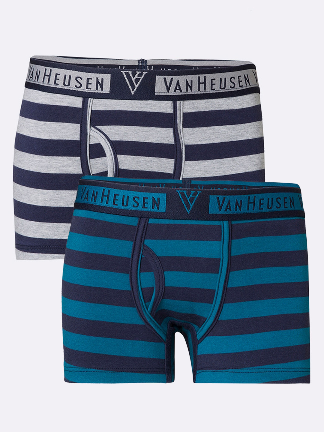 

Van Heusen Boys Pack of 2 Striped Colour Fresh Ultra Soft Trunks, Navy blue