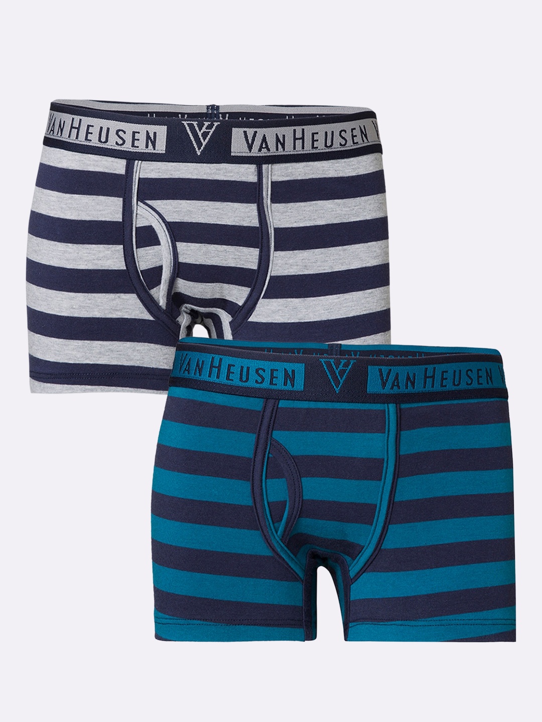 

Van Heusen Boys Pack Of 2 Anti-Bacterial Striped Trunks, Teal