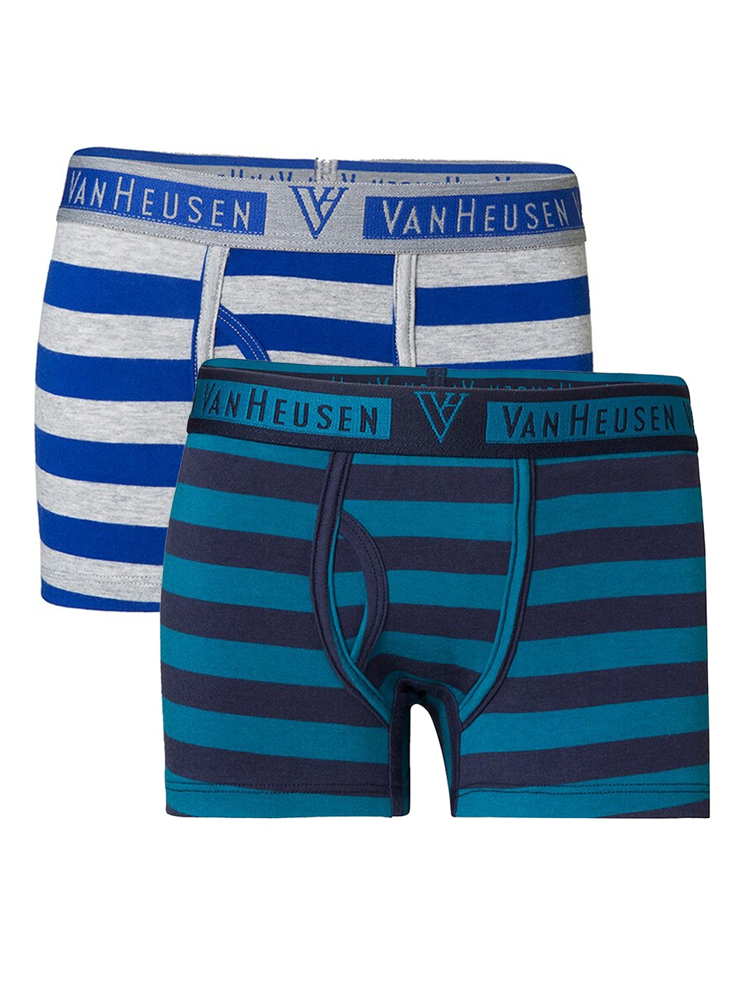 

Van Heusen Boys Pack Of 2 Anti-Bacterial Striped Trunks, Blue