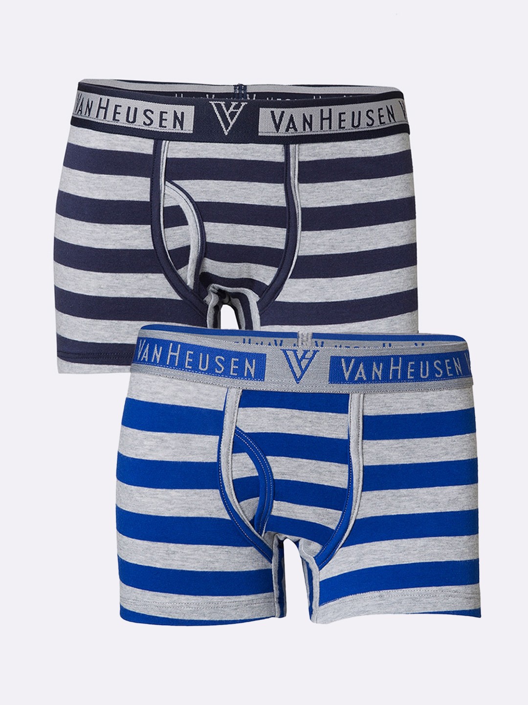 

Van Heusen Boys Pack Of 2 Striped Cotton Trunks, Blue