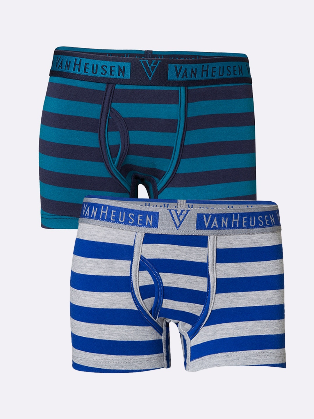 

Van Heusen Boys Pack Of 2 Ultra Soft Striped Trunks, Blue