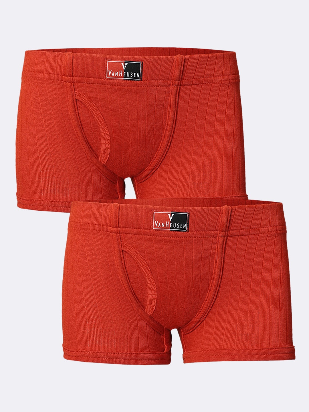 

Van Heusen Boys Pack Of 2 Striped Anti-Bacterial Cotton Trunks, Rust