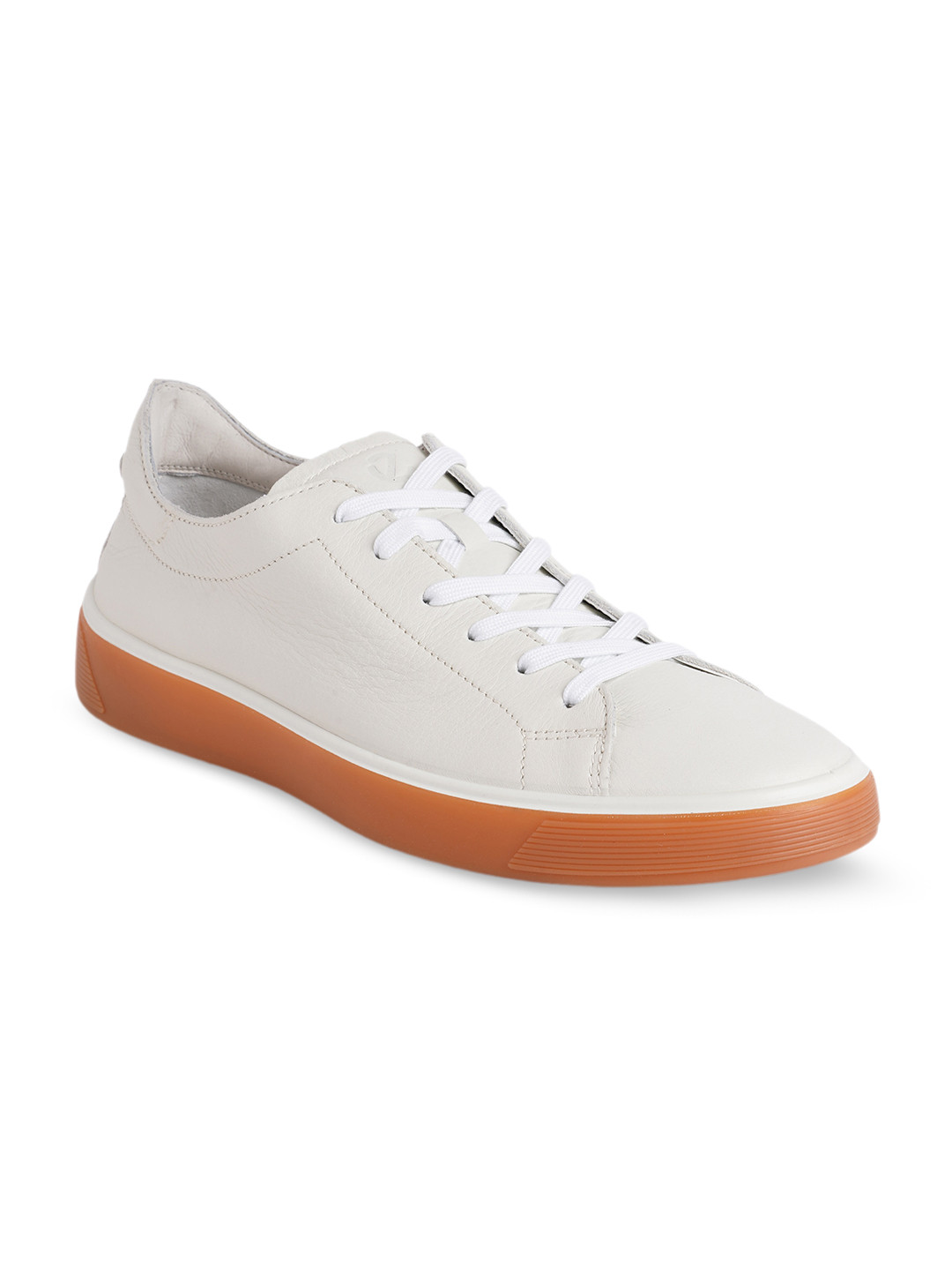 

ECCO Men Upgrades Shadow White Leather Regular Sneakers, Cream
