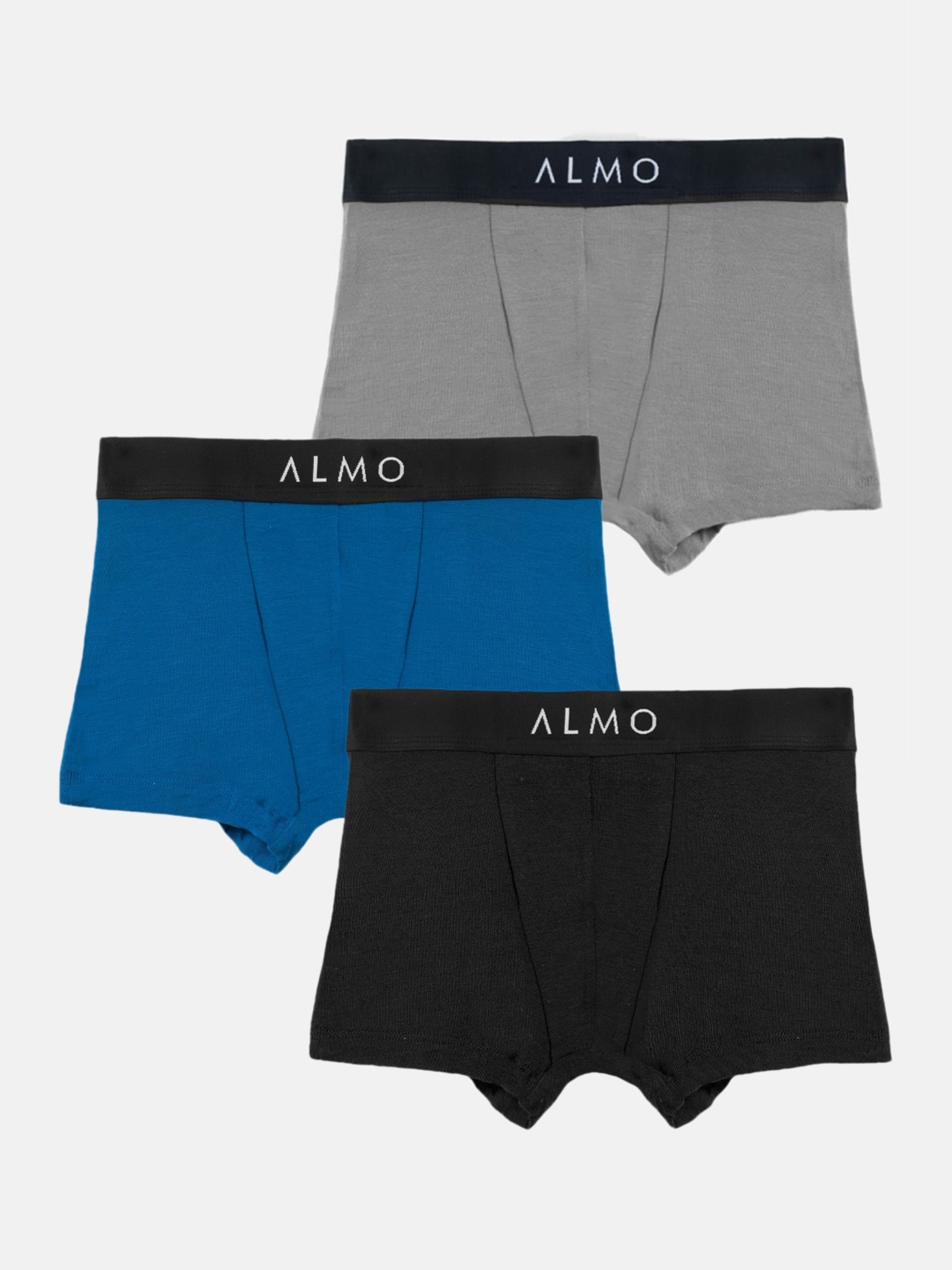 

Almo Wear Boys Pack Of 3 Anti-Bacterial Modal Trunks, Black