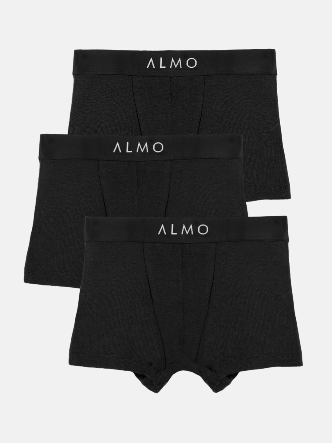 

Almo Wear Boys Pack Of 3 Anti-Microbial Trunks, Black