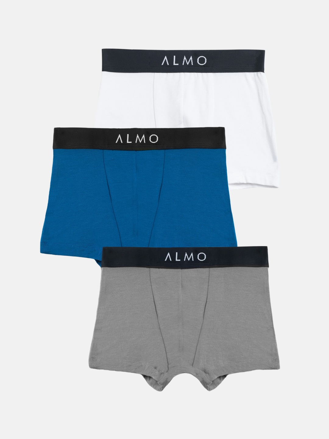 

Almo Wear Boys Pack Of 3 Anti-Microbial Trunks, White