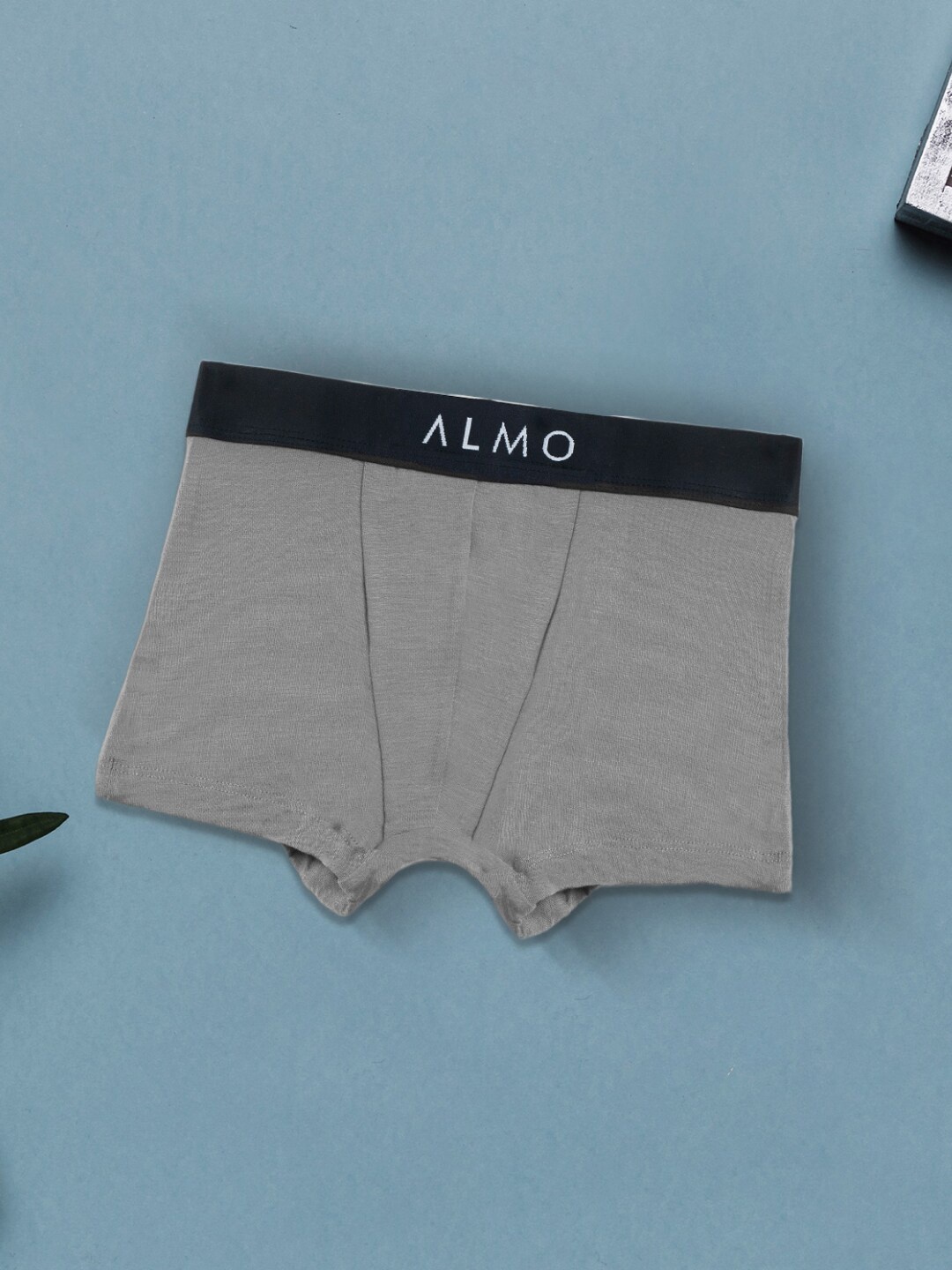 

Almo Wear Boys Pack Of 2 Brand Logo Printed Anti-Bacterial Trunks, Grey