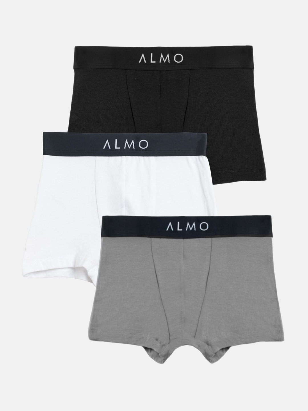 

Almo Wear Pack Of 3 Logo Printed Detail Anti-Bacterial Trunks, Black