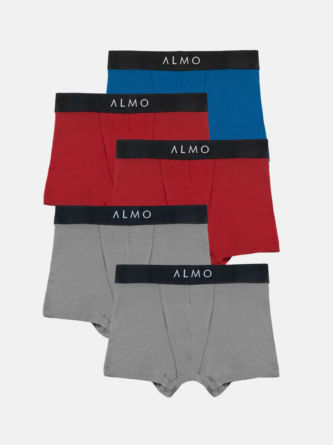 

Almo Wear Boys Pack Of 5 Anti-Microbial Trunks, Blue