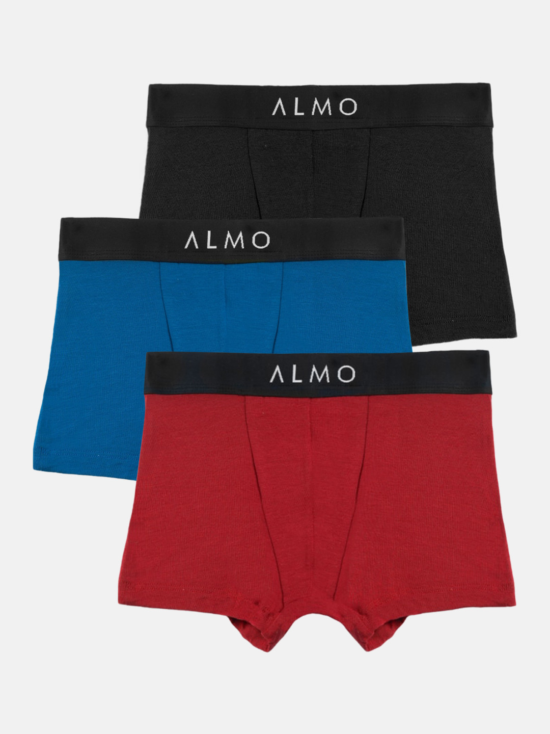 

Almo Wear Boys Pack Of 3 Brand Logo Printed Anti-Bacterial Trunks, Red