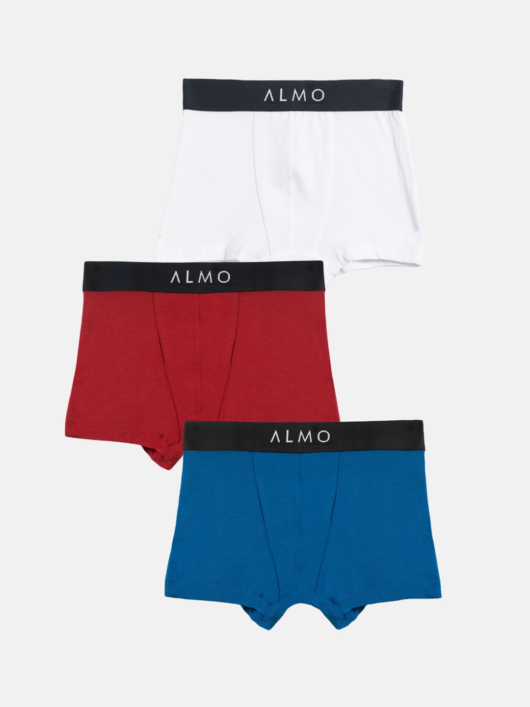 

Almo Wear Pack Of 3 Logo Printed Detail Trunks, Blue