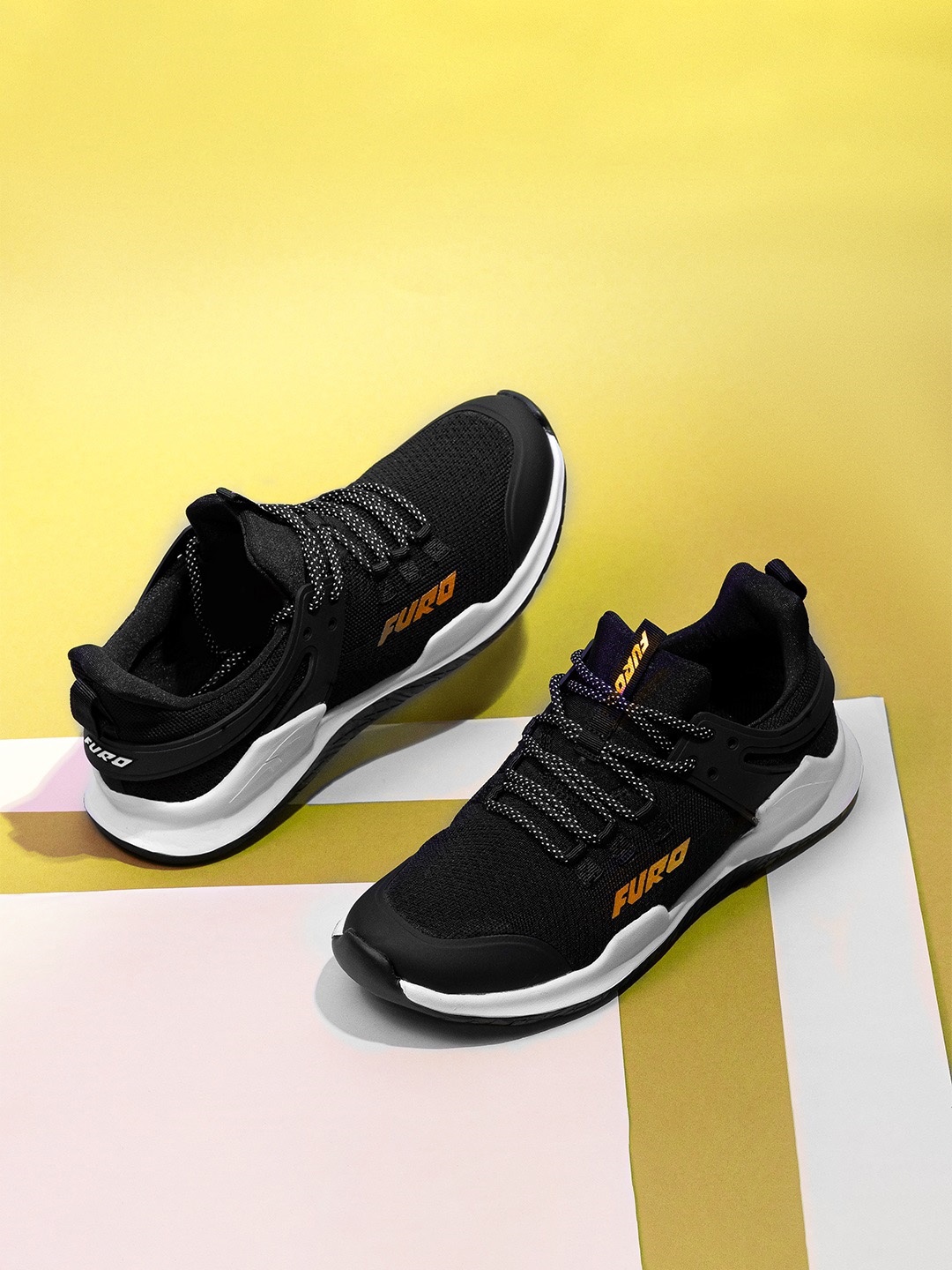 

FURO by Red Chief Men Air Max Non-Marking Running Sports Shoes, Black