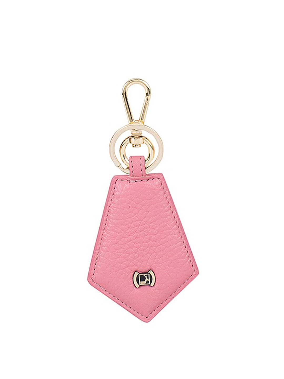 

Da Milano Textured Genuine Leather Key Chain, Pink