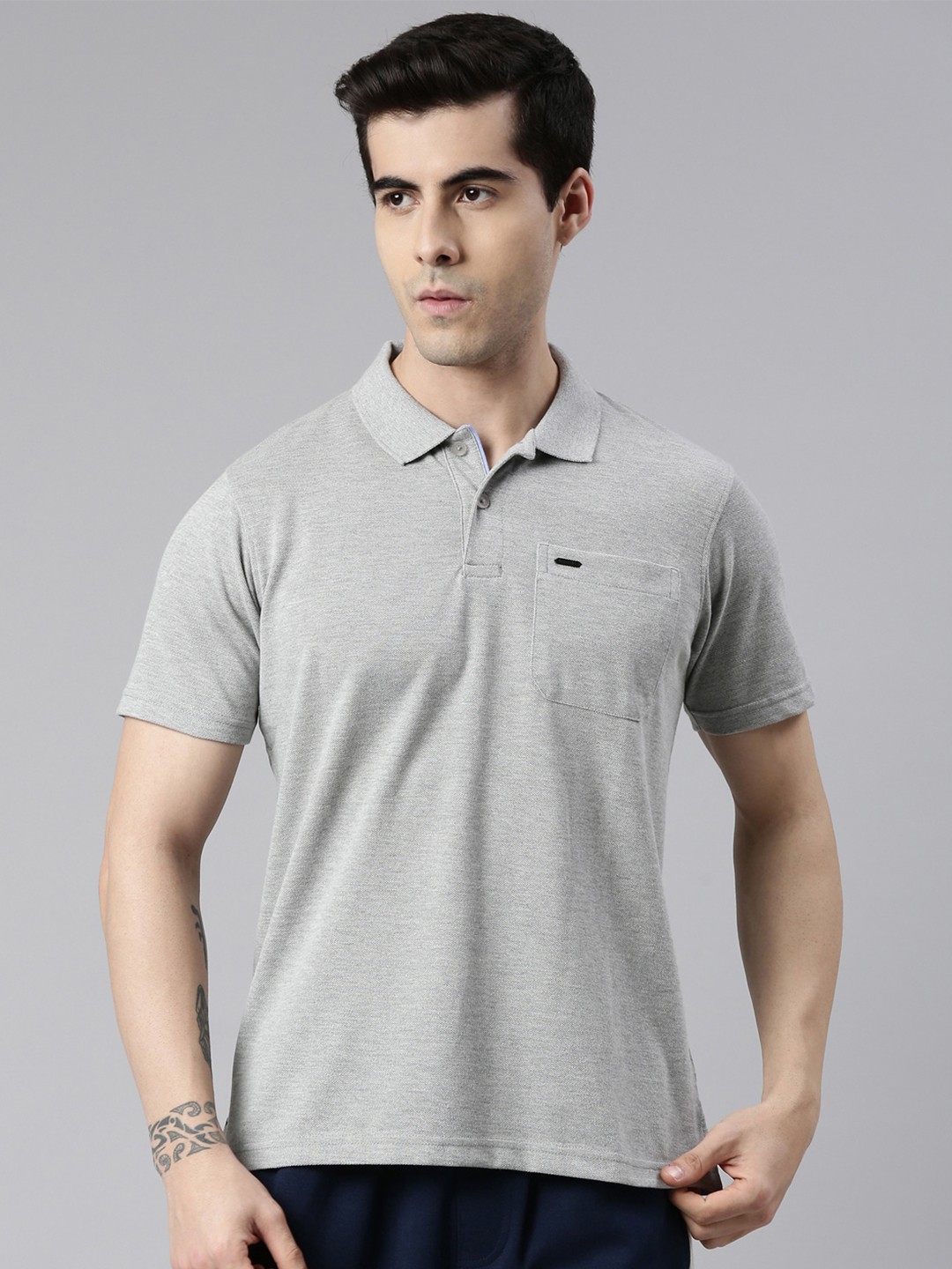 

Proline Polo Collar Cotton Sports T-shirt, Grey