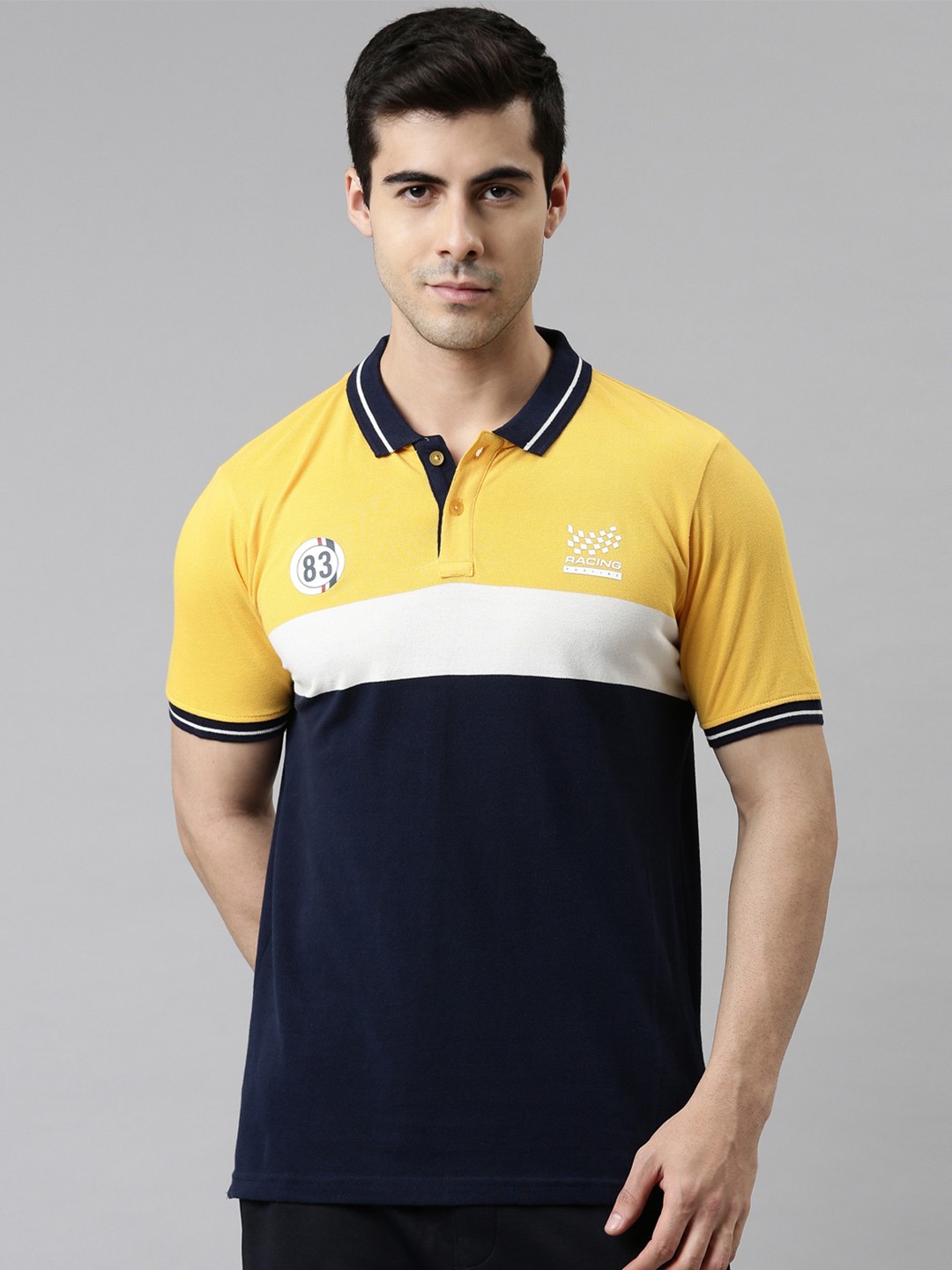 

Proline Striped Polo Collar T-shirt, Yellow