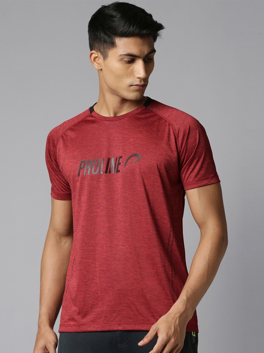 

Proline Typography Printed Raglan Sleeves Sports T-shirt, Rust