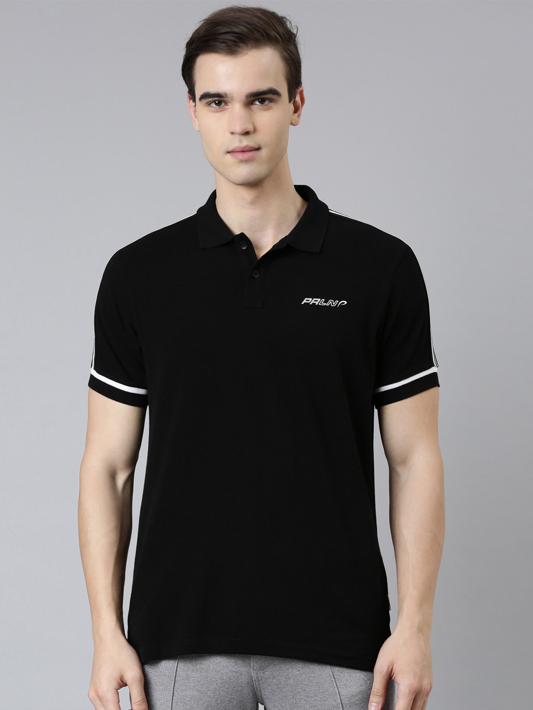

Proline Polo Collar Cotton Casual T-shirt, Black