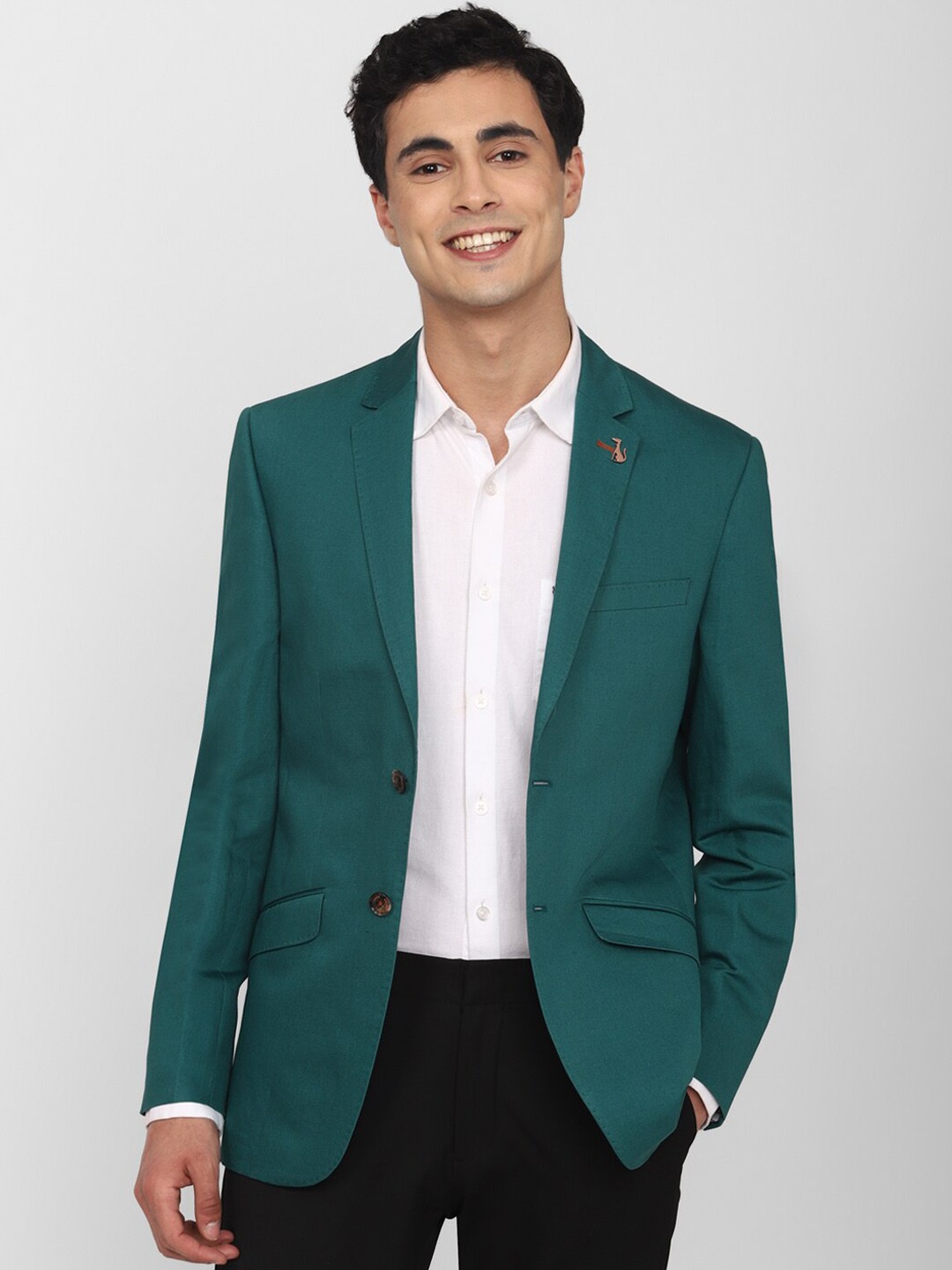 

SIMON CARTER LONDON Slim-Fit Single Breasted Linen Blazer, Green