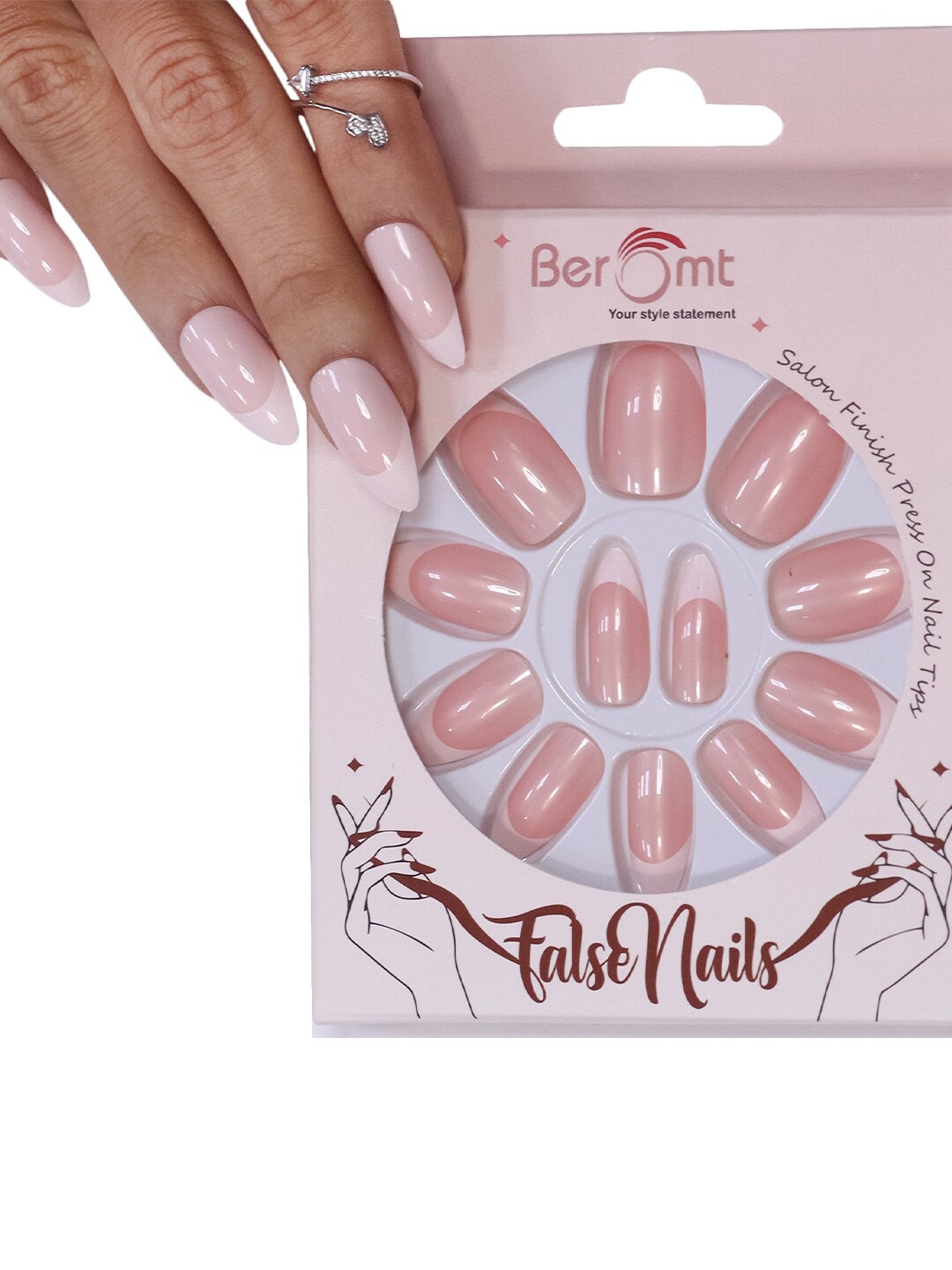 

BEROMT French Tips False Nails With Kit - Nude 276