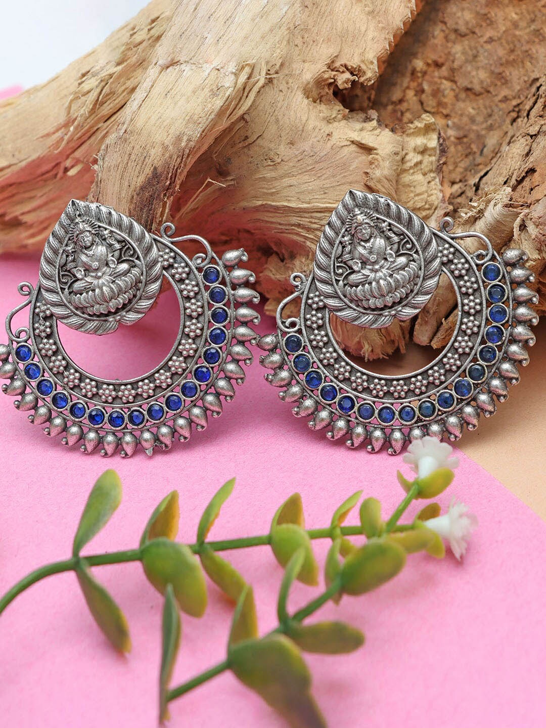 

Ozanoo Silver-Plated Classic Chandbalis Earrings