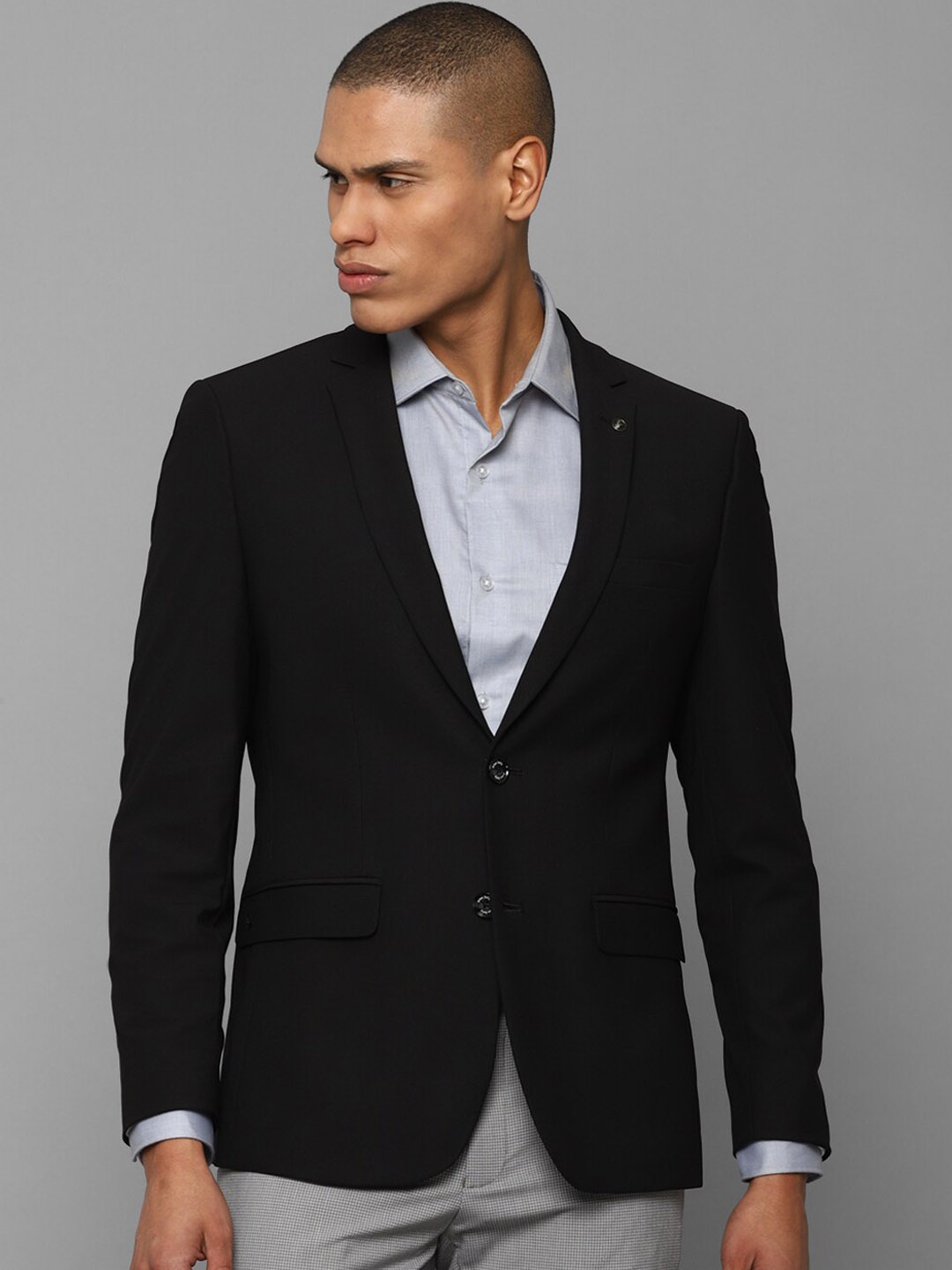 

Allen Solly Slim-Fit Single Breasted Formal Blazer, Black