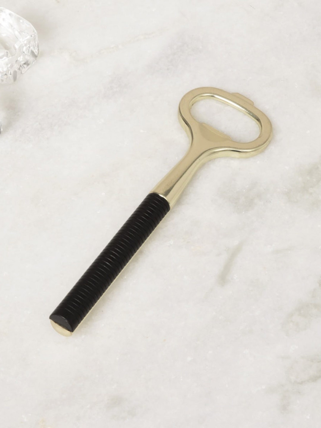 

Home Centre Wexford Gold-Toned & Black Stainless Steel Bottle Opener