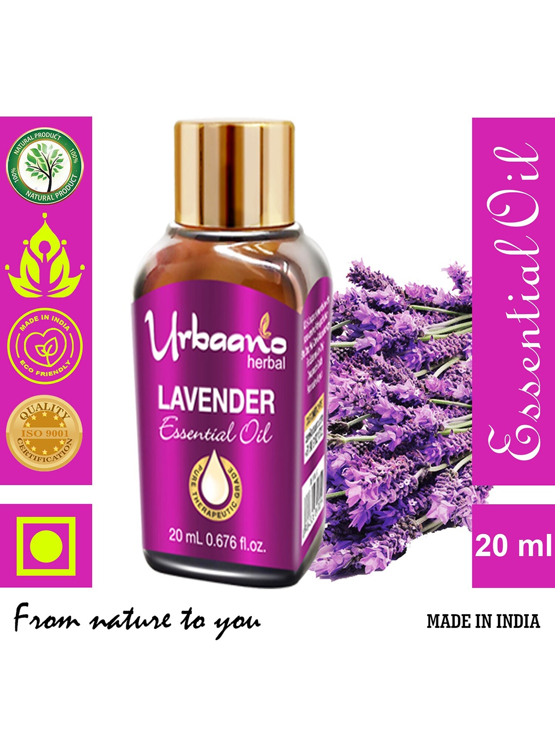 

Urbaano Herbal Lavender Essential Oil - 20 ml, Nude