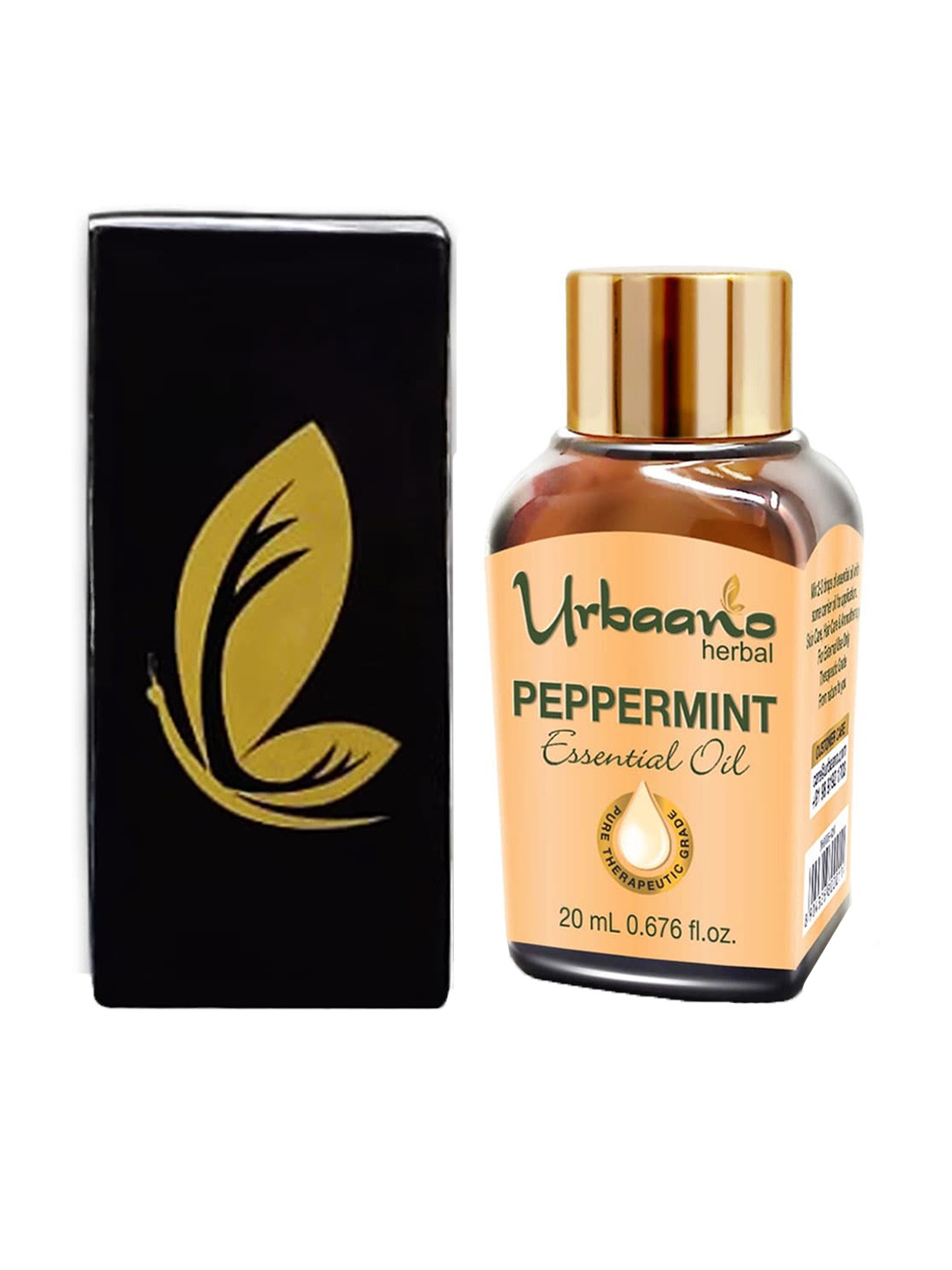 

Urbaano Herbal Peppermint Natural Essential Oil - 20 ml, Brown