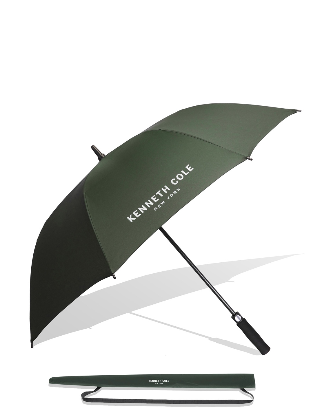 

Kenneth Cole 3-Fold Umbrella With UV & Rain Protection, Olive