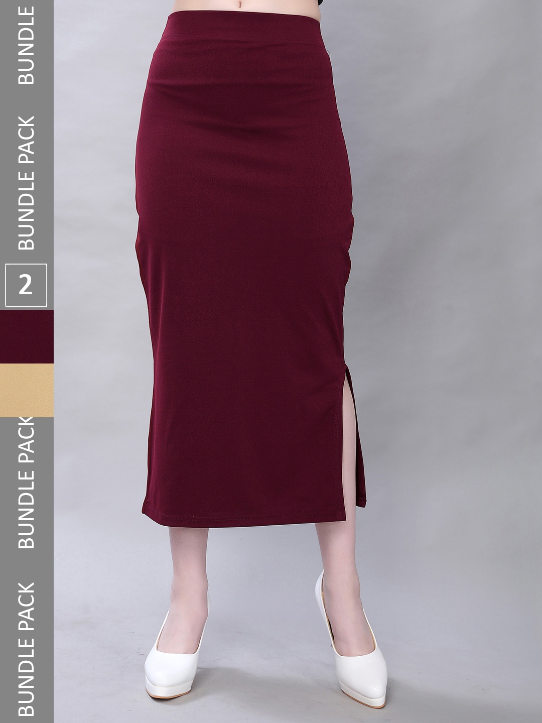 

Selvia Pack Of 2 Saree Shapewear, Maroon