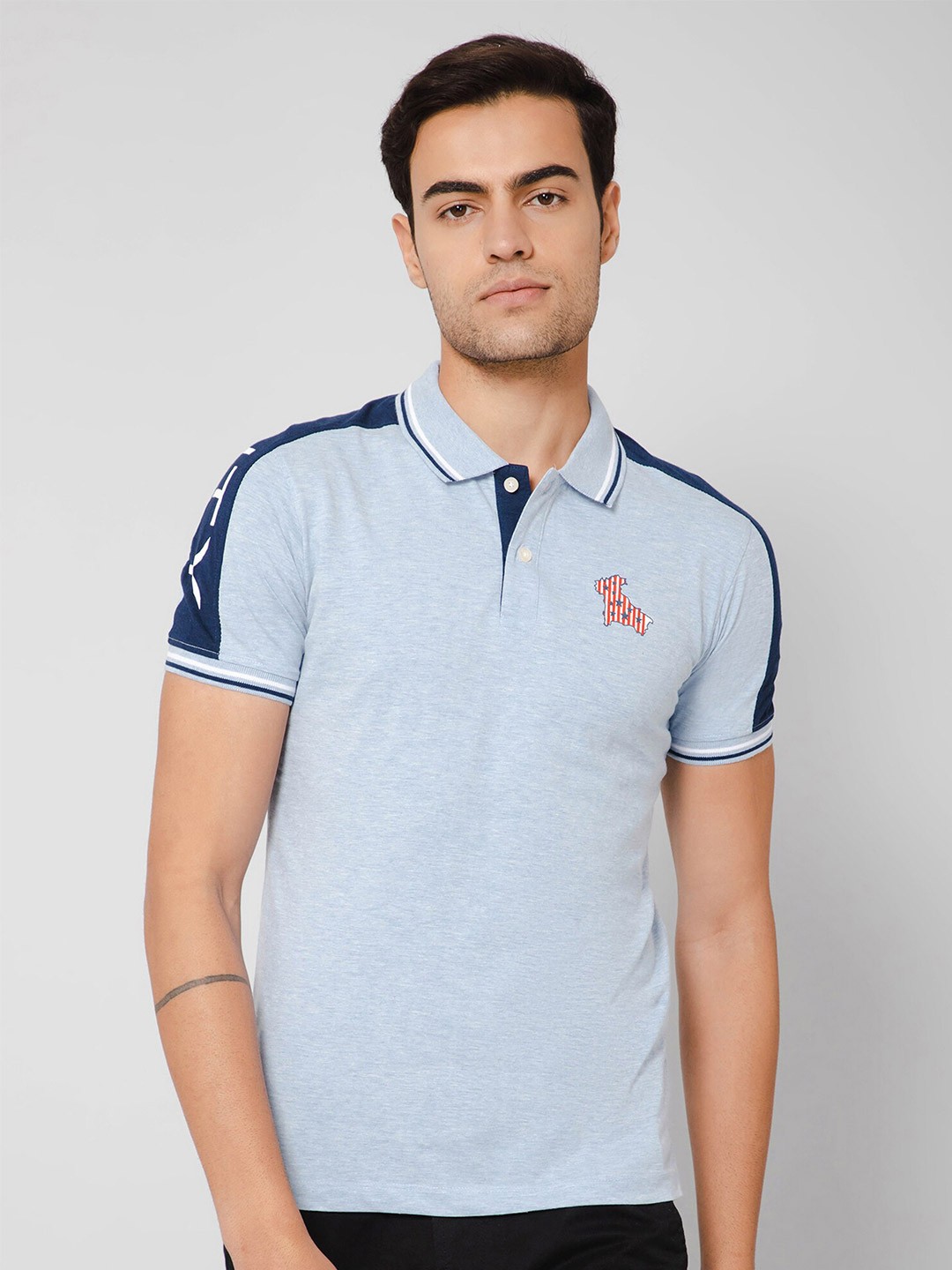 

Cantabil Polo Collar Cotton T-shirt, Blue