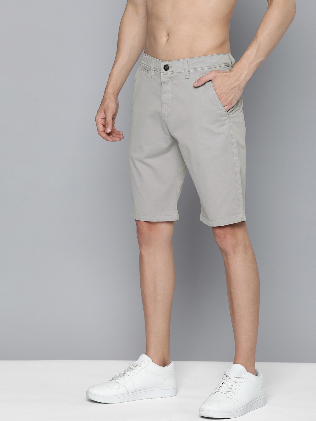 

HERE&NOW Men Slim Fit Shorts, Grey