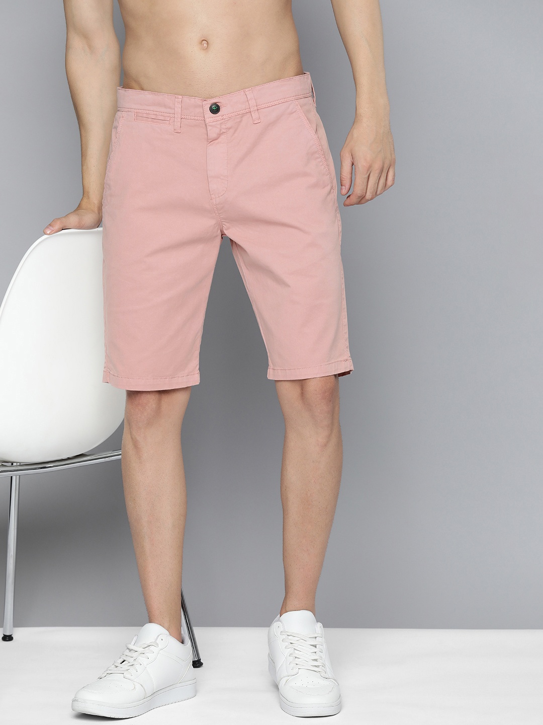 

HERE&NOW Men Slim Fit Shorts, Pink