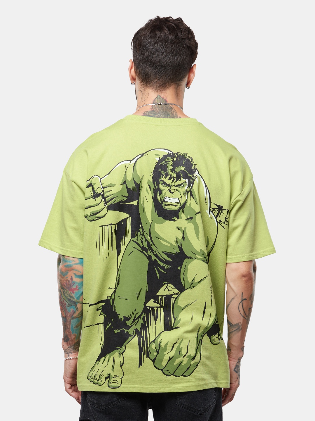

The Souled Store Hulk The Incredible Oversized T-Shirts, Green