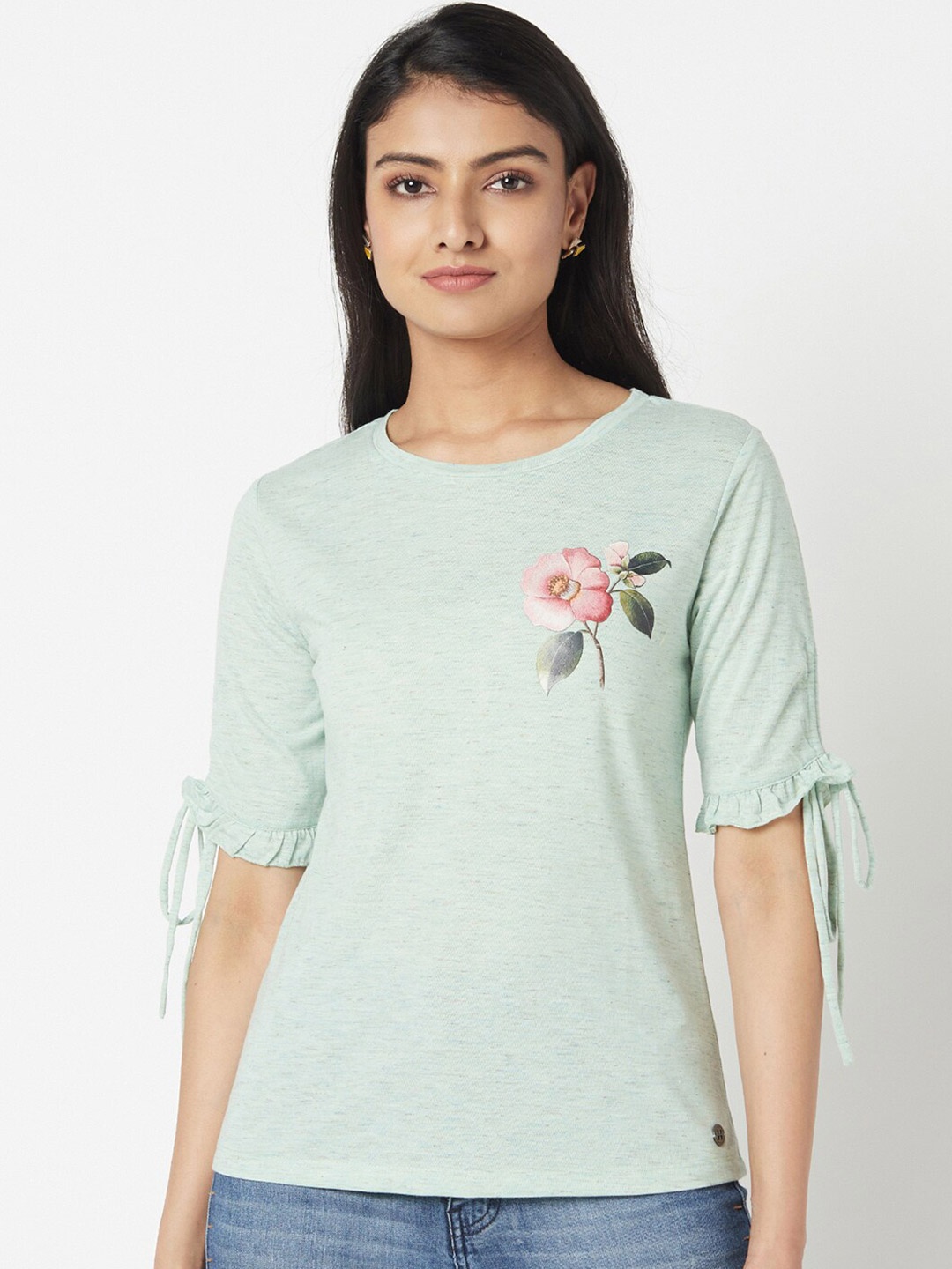 

Miss Grace Embroidered Regular Top, Green