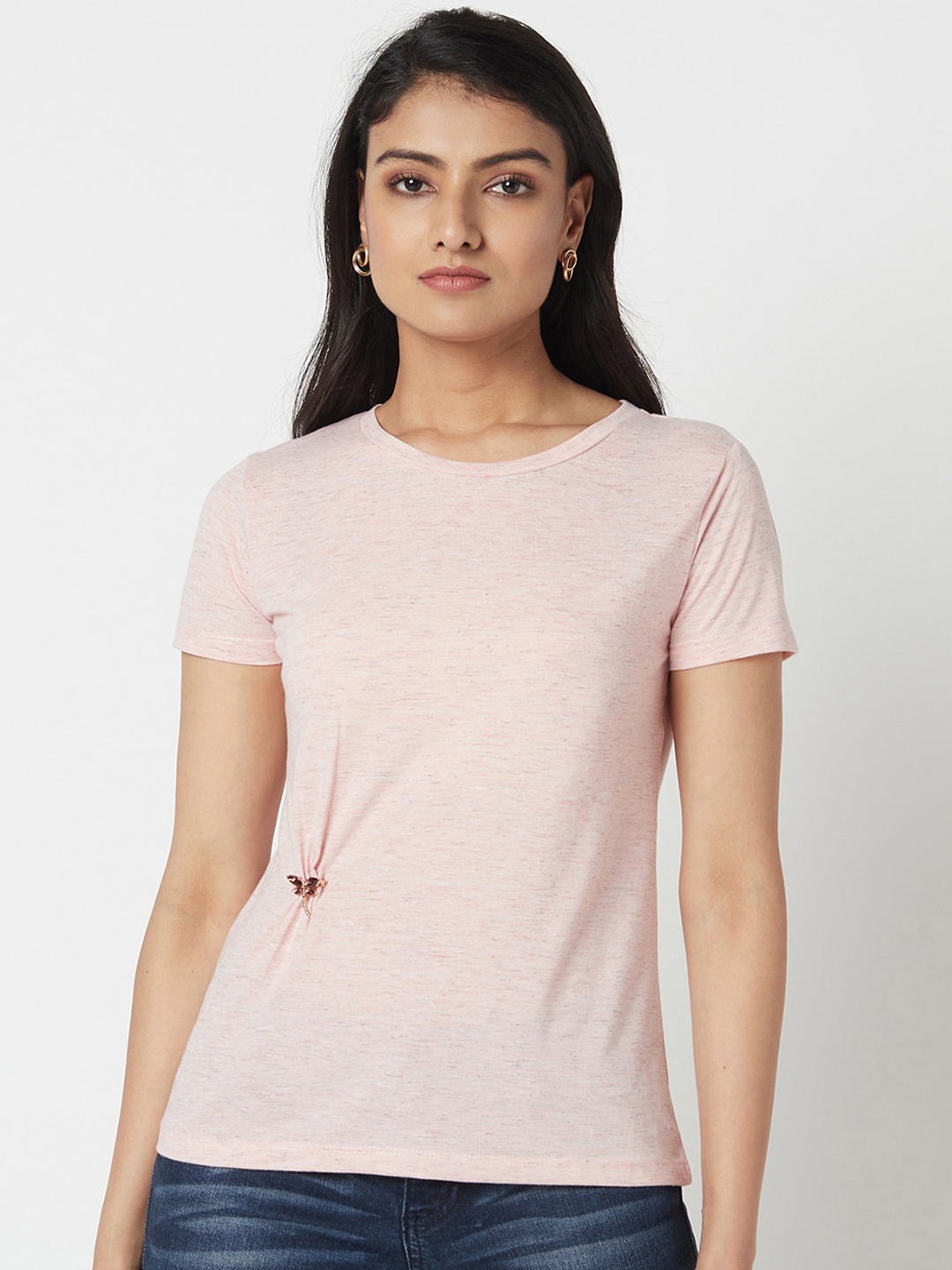 

Miss Grace Round Neck Knitted Top, Pink