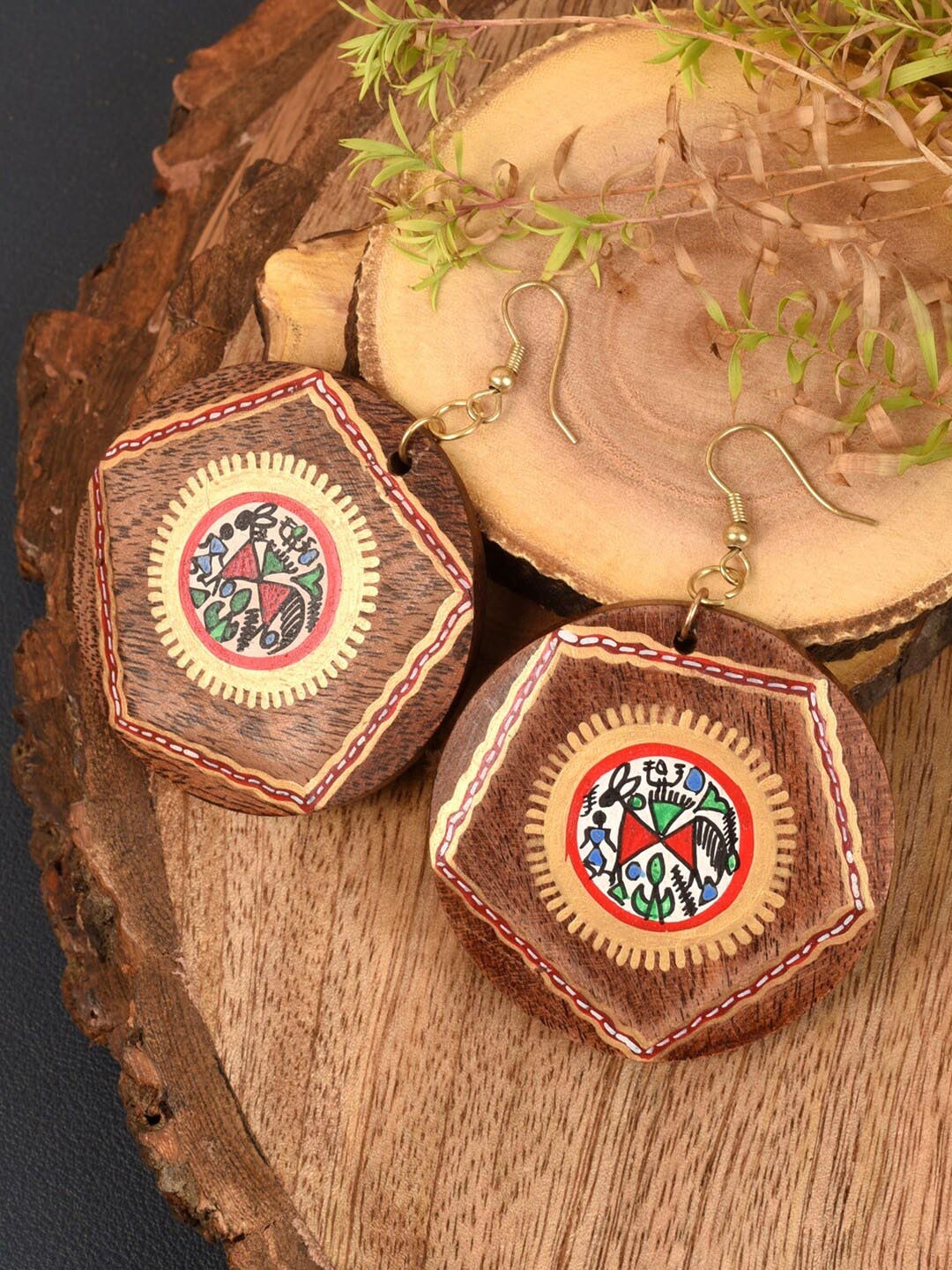 

AAKRITI ART CREATIONS Quirky Drop Earrings, Peach