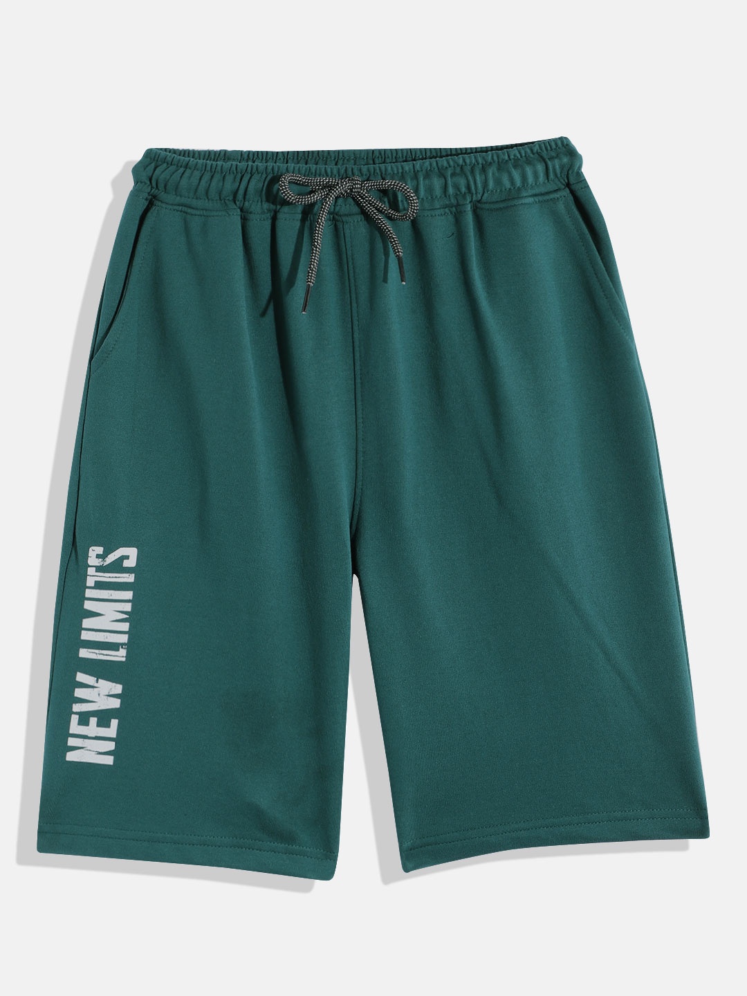 

HERE&NOW Boys Typography Printed Shorts, Teal