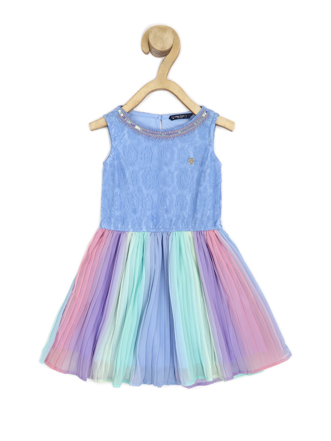 

Allen Solly Junior Girls Self Design Fit & Flare Dress, Blue