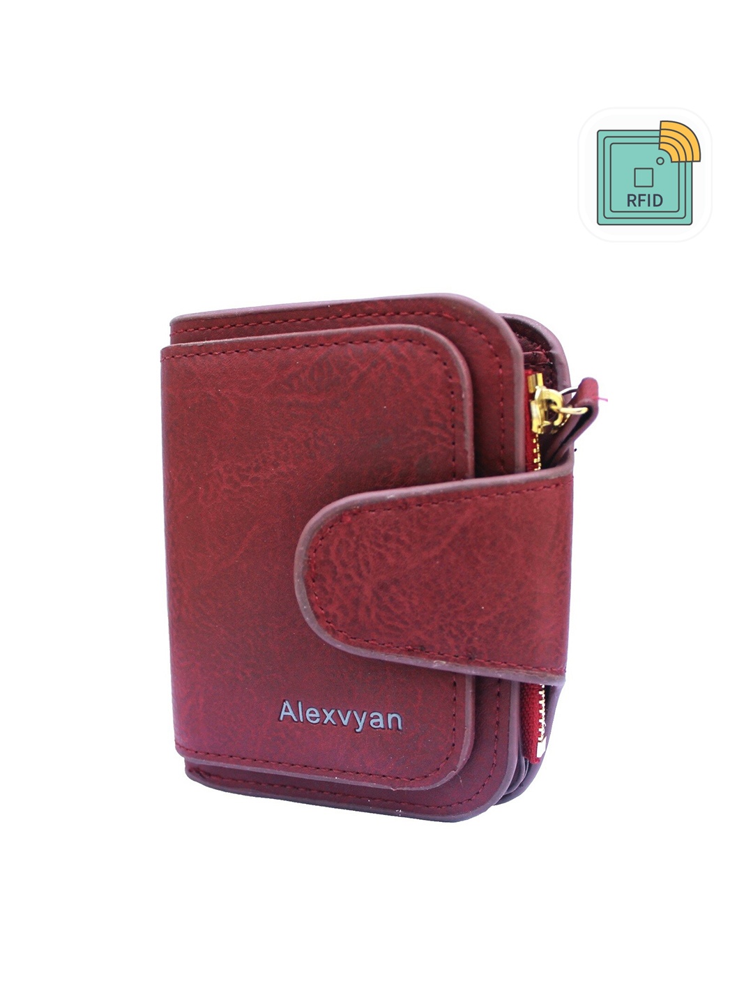 

Alexvyan Women Two Fold Wallet, Red