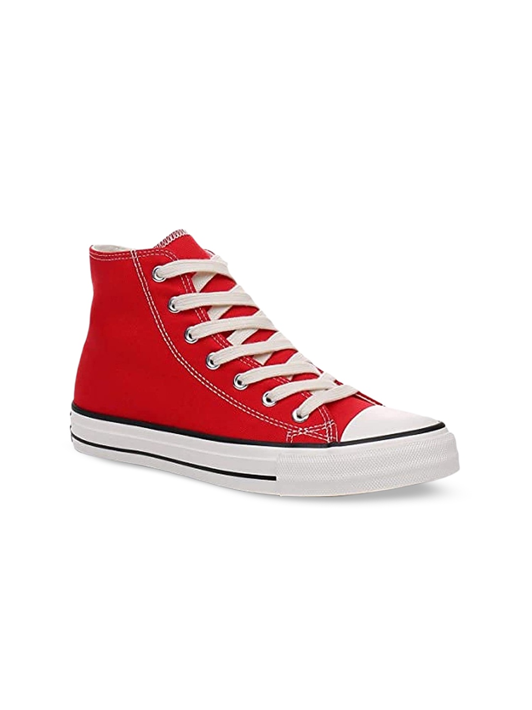 

CASSIEY Women Colourblocked Lightweight High-Top Sneakers, Red