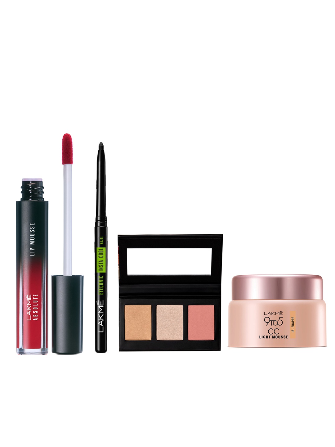 

Lakme Makeup Gift Set - Lipstick + Kajal + Facelift Palette + CC Cream, Nude