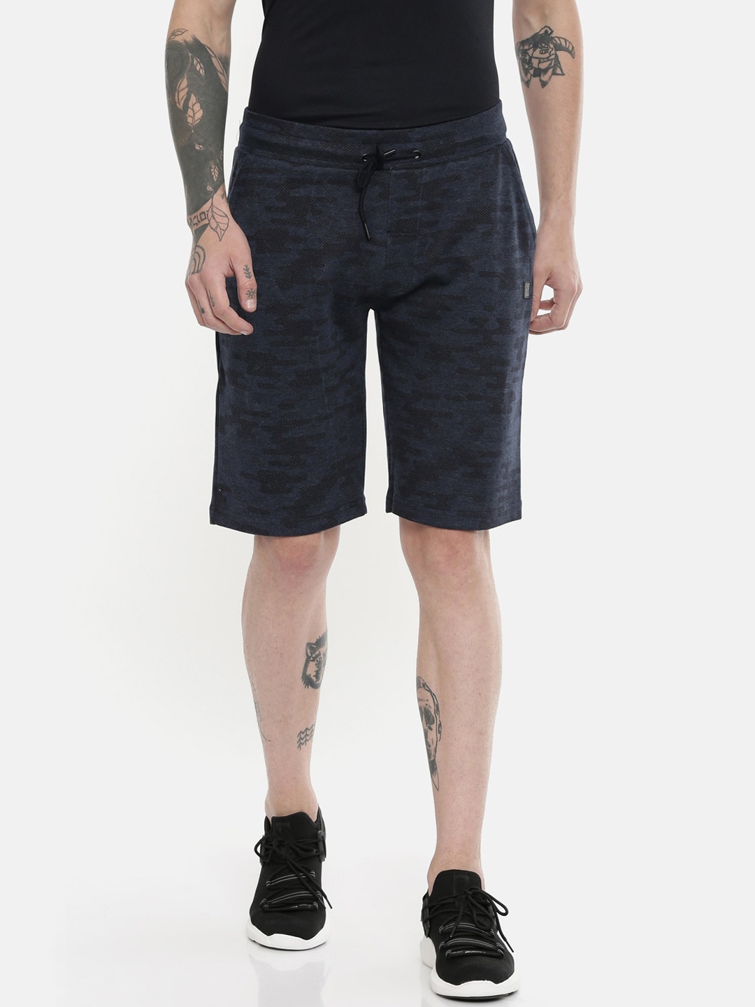 

Proline Men Mid Rise Cotton Training or Gym Sports Shorts, Blue