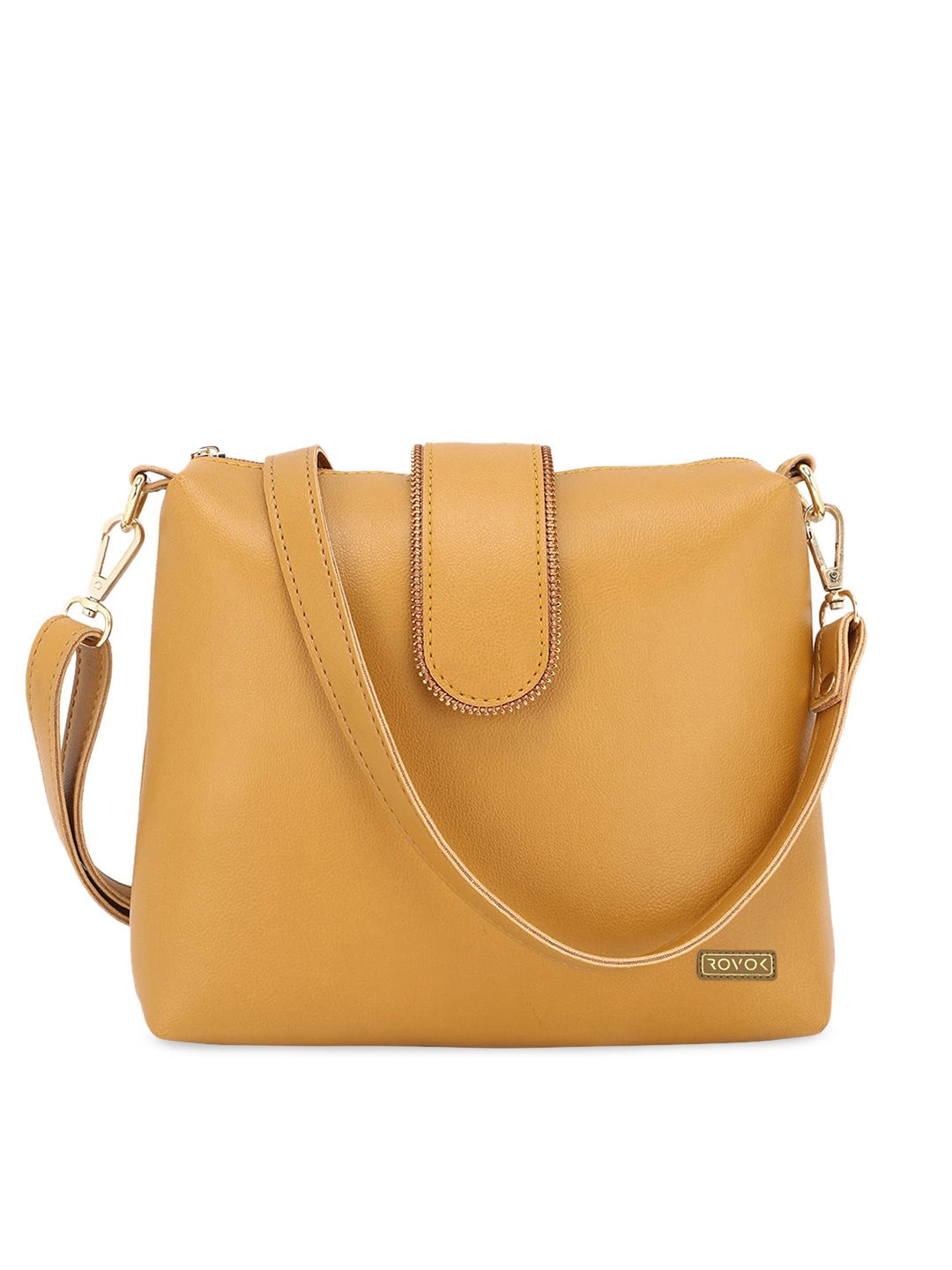 

ROVOK Structured Sling Bag with Tasselled, Tan