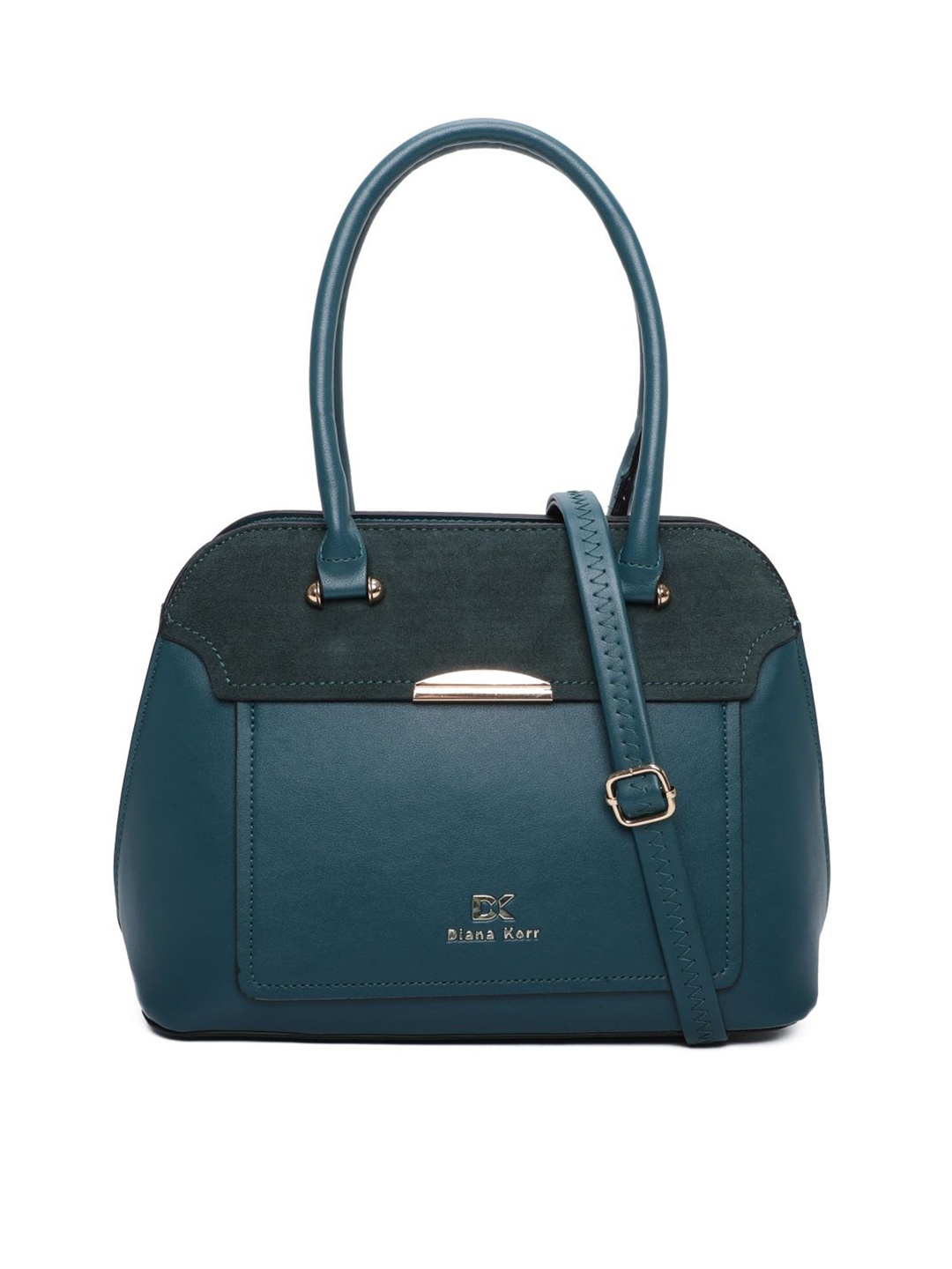 

Diana Korr Women Solid Shopper Handheld Bag, Teal