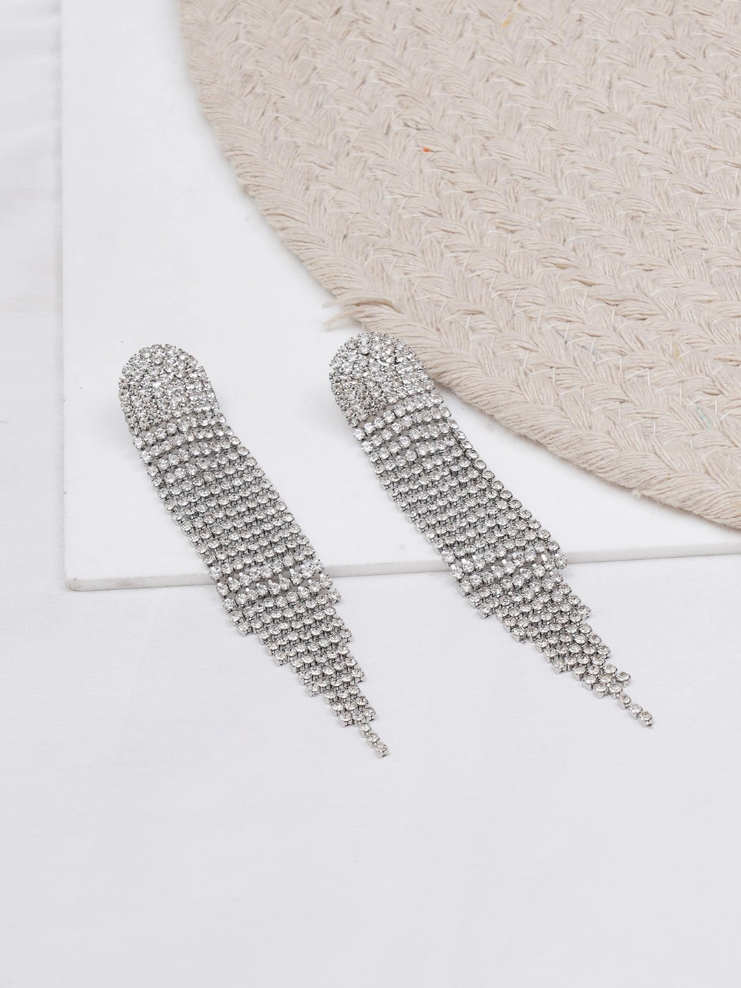 

Klissaa Gold-Plated Contemporary Drop Earrings