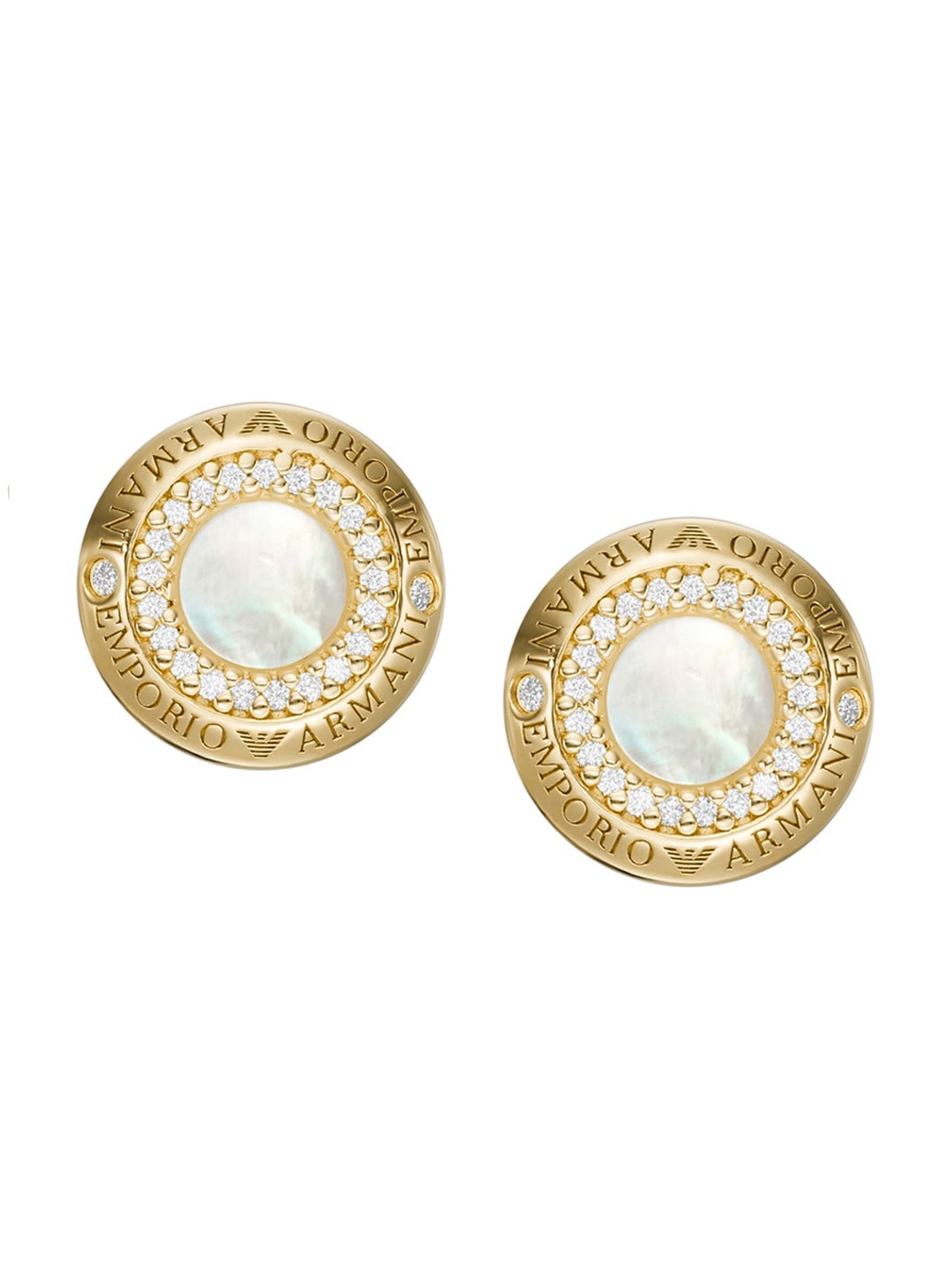

Emporio Armani Gold-Toned Circular Studs Earrings