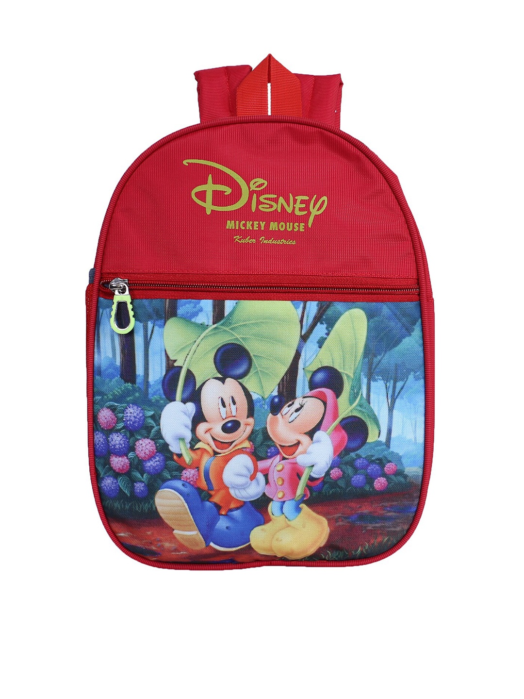 

Kuber Industries Waterproof Disney Mickey & Minnie Mouse Print Backpack, Red