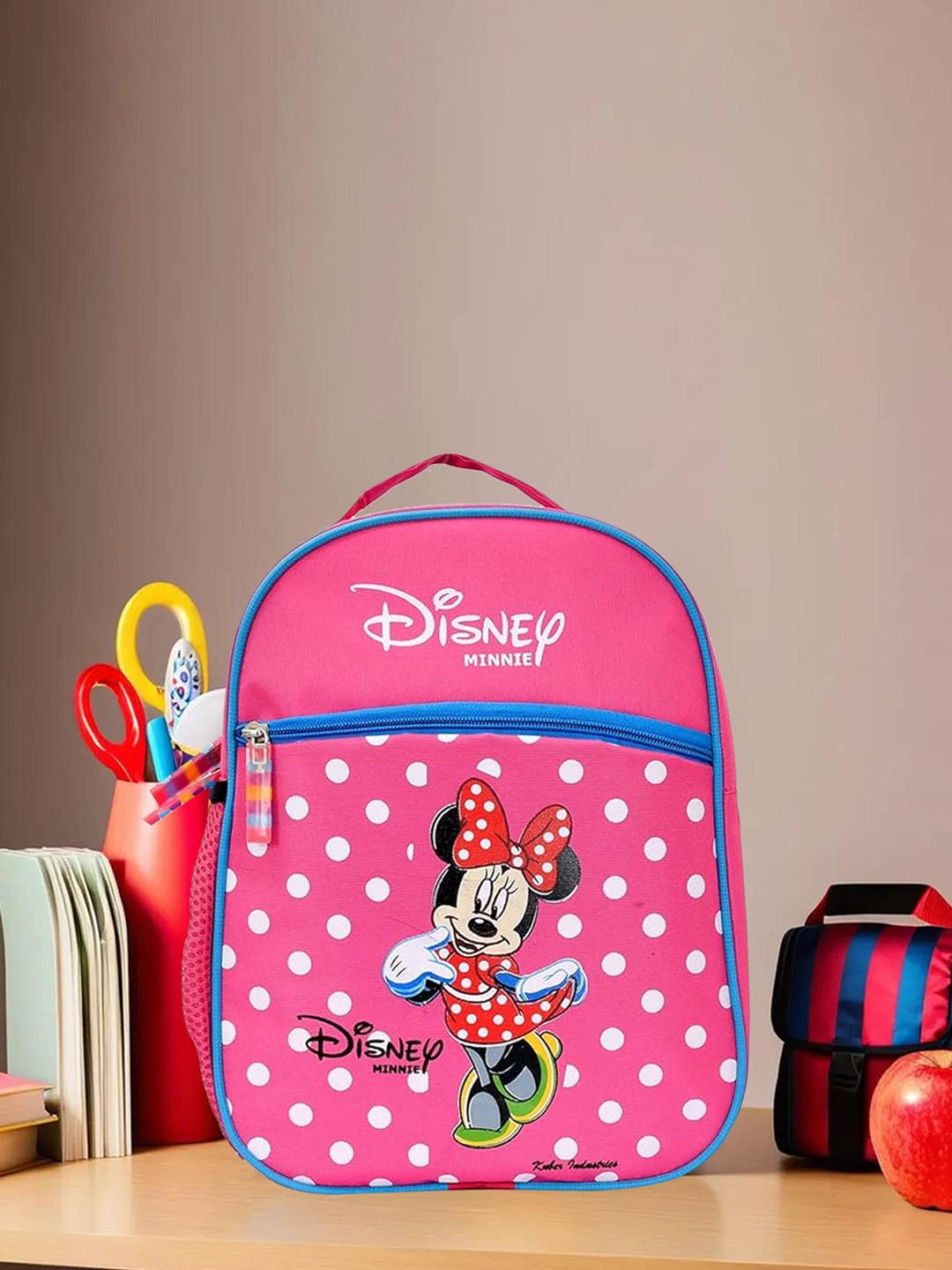 

Kuber Industries Kids Minnie Mouse Printed Waterproof Backpack, Pink